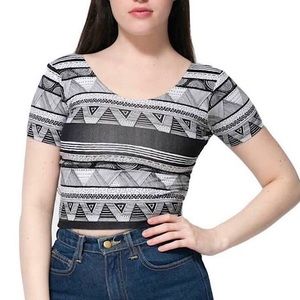 American Apparel Tribal Print CropTop